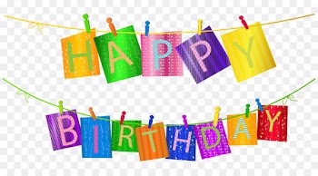 Serpentine streamer Birthday Party Clip art - Happy word 