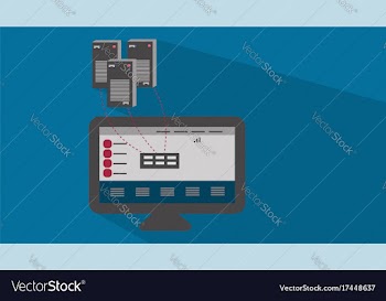 Server infographic vector image