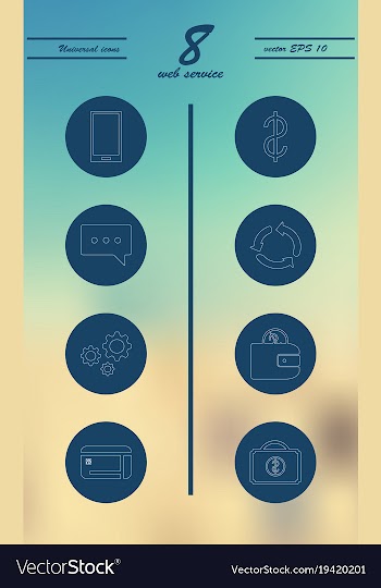 Service line icons set vector image