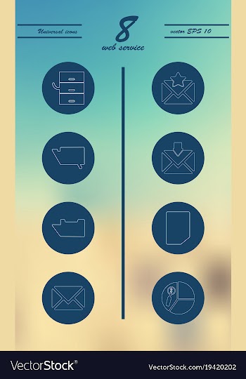 Service line icons set vector image