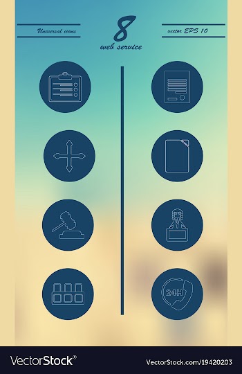 Service line icons set vector image