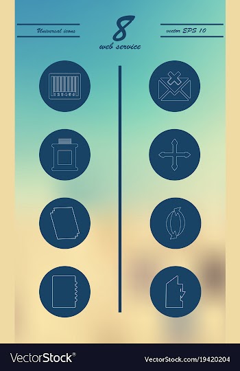 Service line icons set vector image