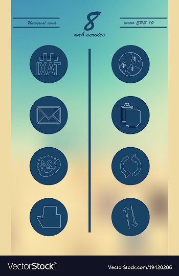 Service line icons set vector image