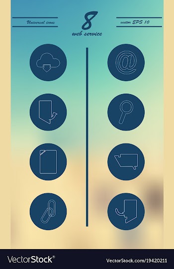 Service line icons set vector image