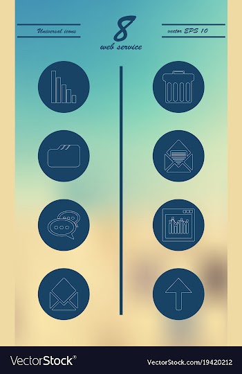 Service line icons set vector image