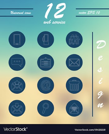 Service line icons set vector image