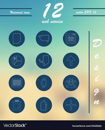 Service line icons set vector image