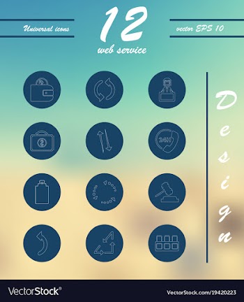 Service line icons set vector image