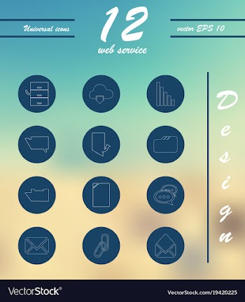 Service line icons set vector image
