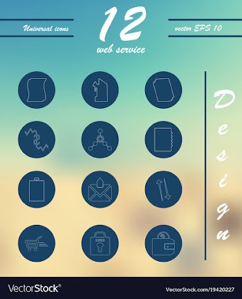 Service line icons set vector image