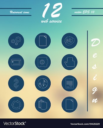 Service line icons set vector image