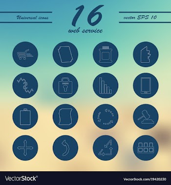 Service line icons set vector image