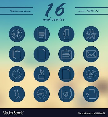 Service line icons set vector image