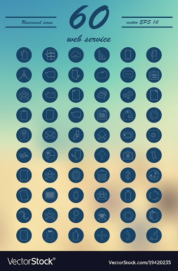 Service line icons set vector image