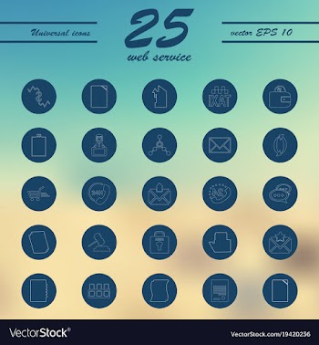 Service line icons set vector image
