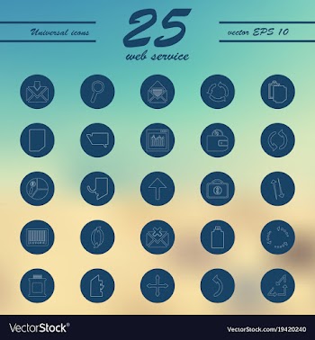Service line icons set vector image