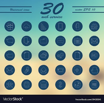 Service line icons set vector image