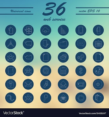 Service line icons set vector image