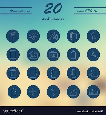 Service line icons set vector image