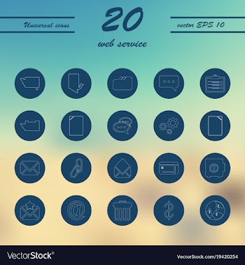 Service line icons set vector image