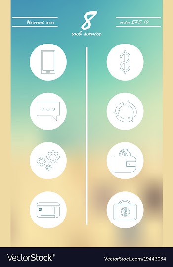 Service line icons set vector image