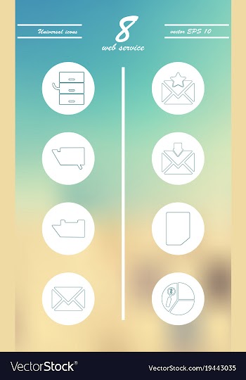 Service line icons set vector image