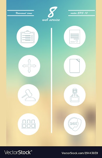 Service line icons set vector image