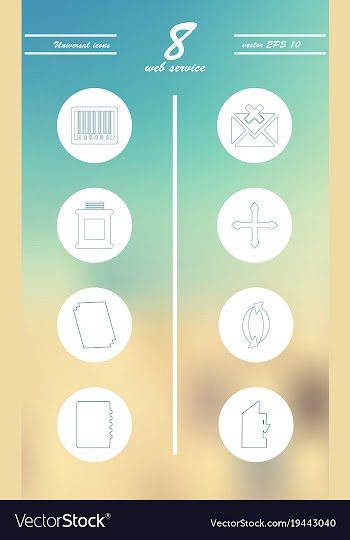 Service line icons set vector image