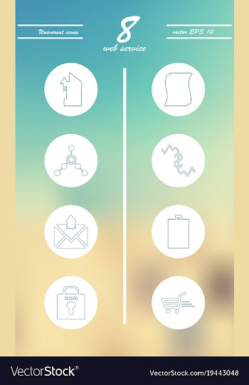 Service line icons set vector image