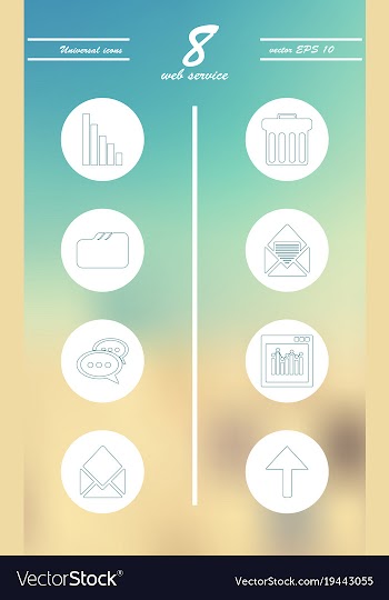 Service line icons set vector image