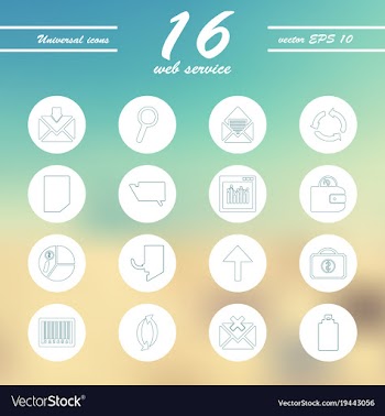 Service line icons set vector image