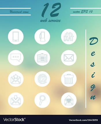 Service line icons set vector image
