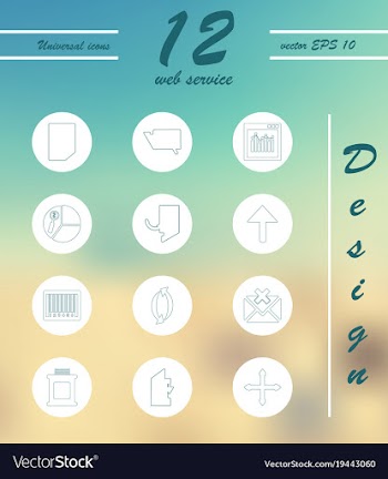 Service line icons set vector image