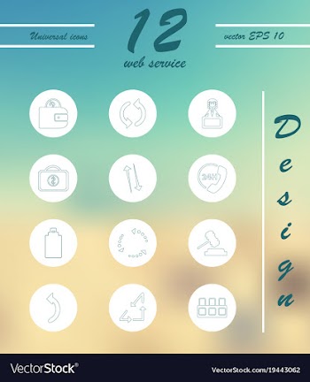 Service line icons set vector image
