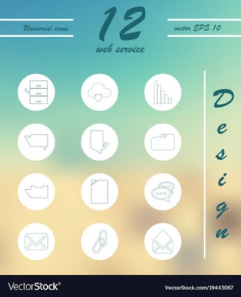 Service line icons set vector image