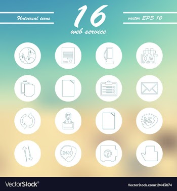 Service line icons set vector image