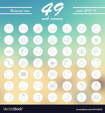Service line icons set vector image