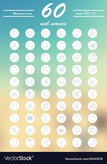 Service line icons set vector image