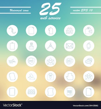 Service line icons set vector image