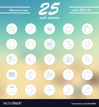 Service line icons set vector image