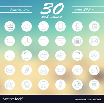Service line icons set vector image