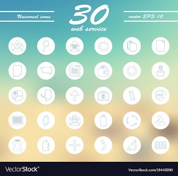 Service line icons set vector image