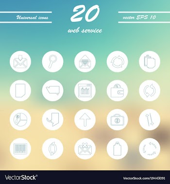 Service line icons set vector image