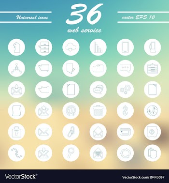 Service line icons set vector image