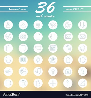 Service line icons set vector image