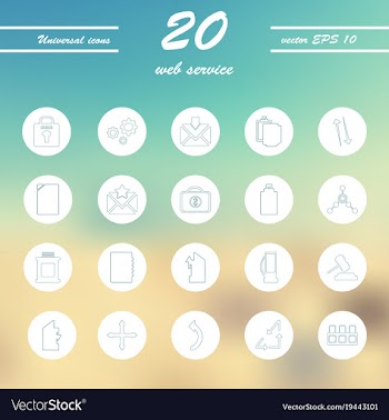 Service line icons set vector image