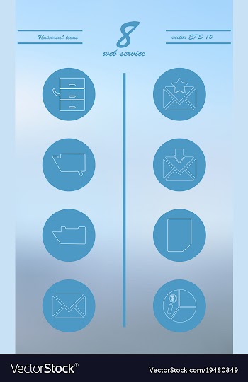 Service line icons set vector image