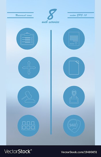 Service line icons set vector image