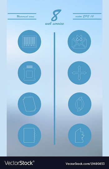 Service line icons set vector image