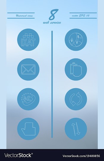 Service line icons set vector image